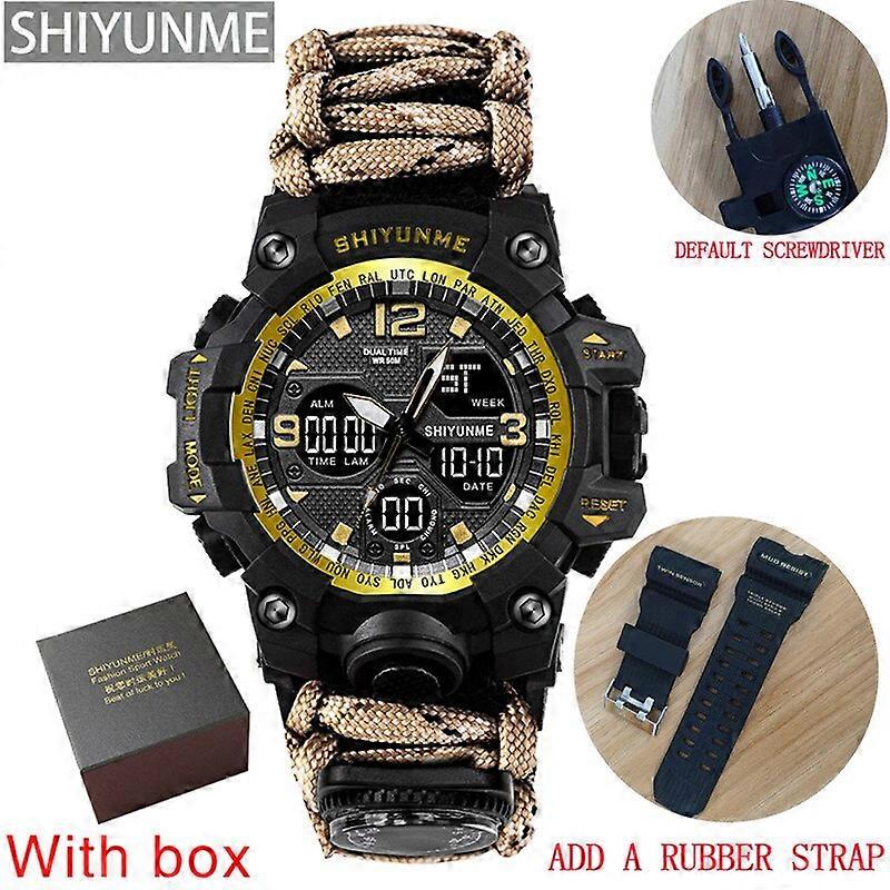 Outdoor Survival Militäruhr Wasserdichtes Multifunktions-Survival