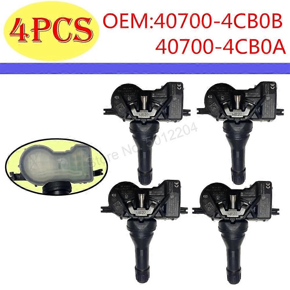 4 יחידות 407004CB0A 40700-4CB0B ל 2016 2017 Nissan Armada עבור Nissan qashqai J11 TPMS חיישן לחץ אוויר בצמיגים צג 433MHZ