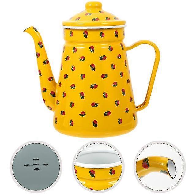 vattenkokare tekanna tekanna kaffe vatten emalj oljedispenser retro maker kök varm flaska spishäll vintage kanna isolerad