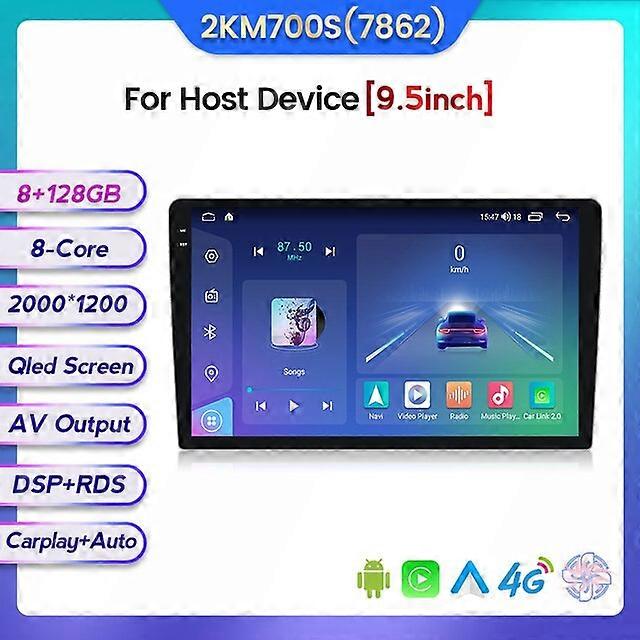2 Din Android 11 Carplay Araba Radyo Multimedya Video Oynatıcı Evrensel 2DIN 9.5 / 10.36 inç 2000 * 1200 IPS Ekran BT WIFI RDS 4G Lte