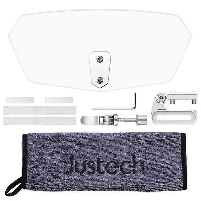Back Protectors Justech Adjustable Windscreen Wind Deflector Universal Motorcycle Windshield For Kawasaki Honda Deflector Extension Transparent
