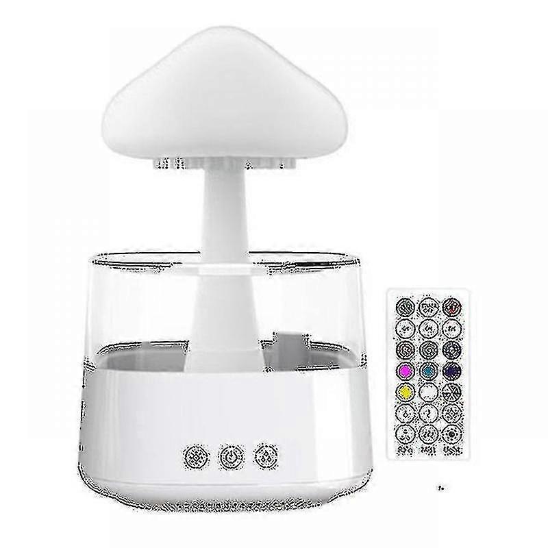マッシュルームレインエア加湿器電気アロマディフューザーレインクラウド匂いディストリビューターリラックス心を落ち着かせる水滴サウンドナイトライト-n