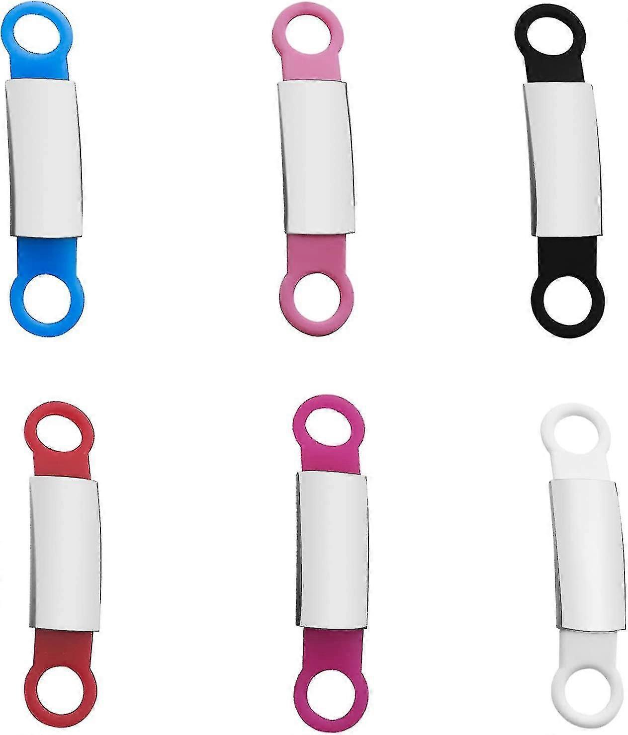 刻印入りペットIDタグ、6個入りパーソナライズ刻印入りスライド式ペットタグIDサイレントカラータグ
