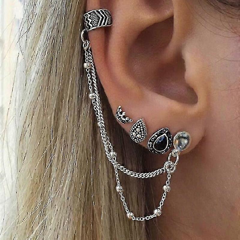 4 stk Crown dusk øredobber sett for kvinner