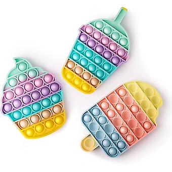 3pcs Pop It Fidget Toys,push Pop Bubble Fidget It Sensory Toy,simpl Dimpl,bpa Free Silicone, Stress Relief And Anti-anxiety Toy