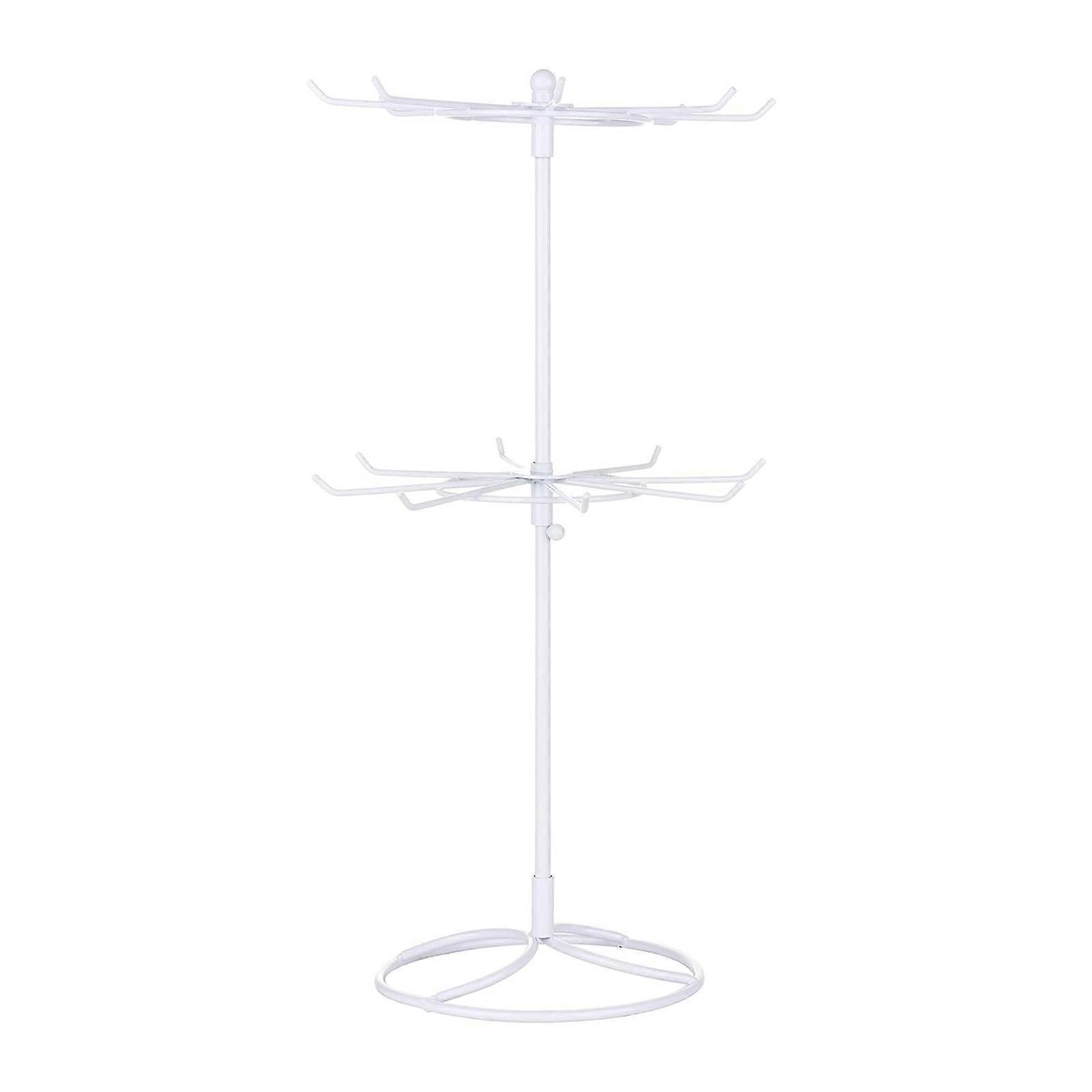 Schmuck Drehring Display Halter Organizer Halskette Stand Rack Doppelschicht