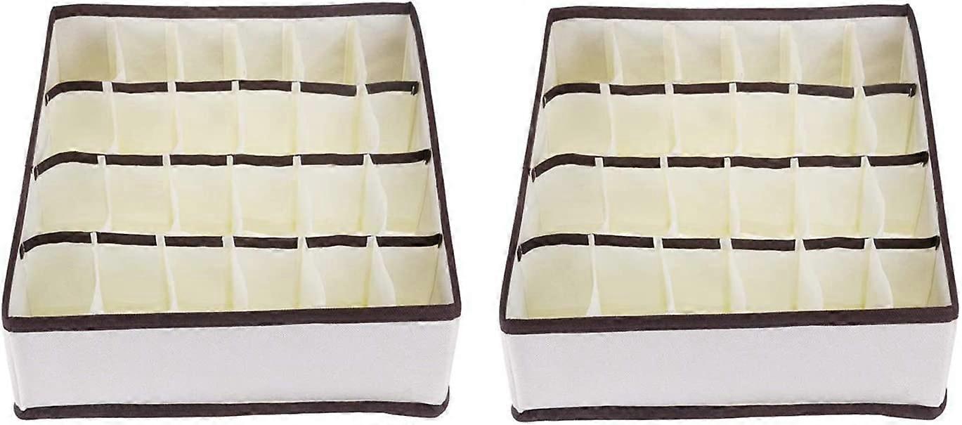 2 Pack Collapsible Drawer Organisers(24cell)