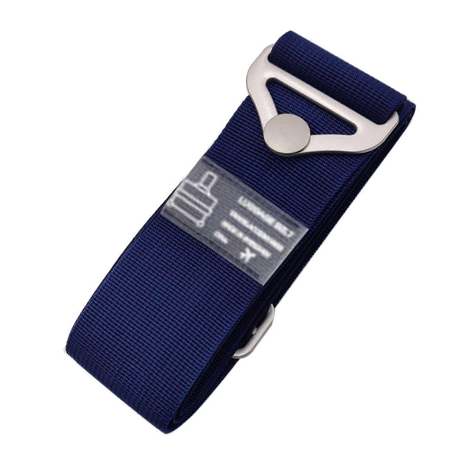 Luggage Strap Adjustable Quick Release Wear Resistant Elastic Smooth Surface Multipurpose Polyester Luggage Belt with Metal Buckle Elastic Strap Trave