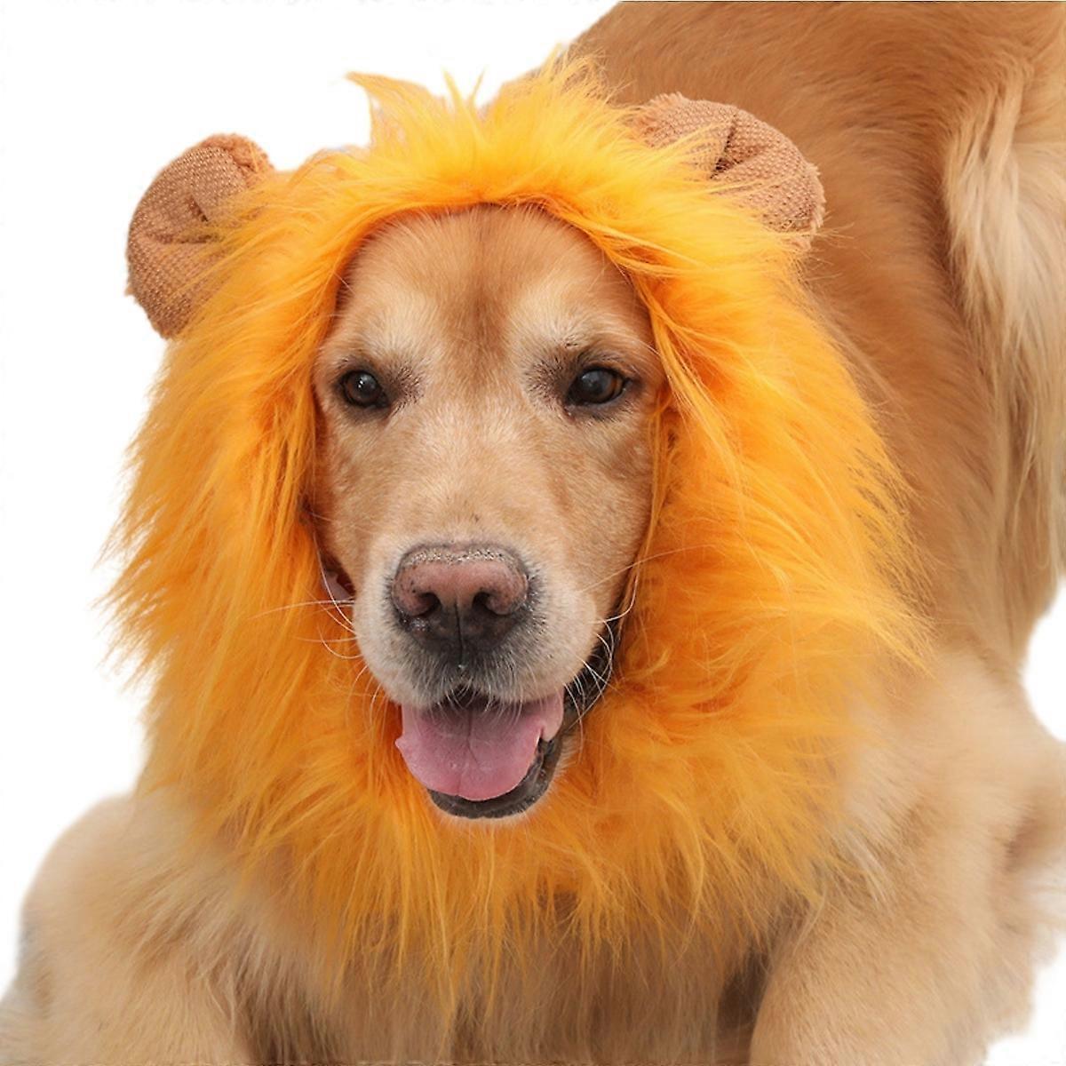 Dog Lion Mane Costumes for Halloween Christmas, Funny Pet Lion Mane Wig