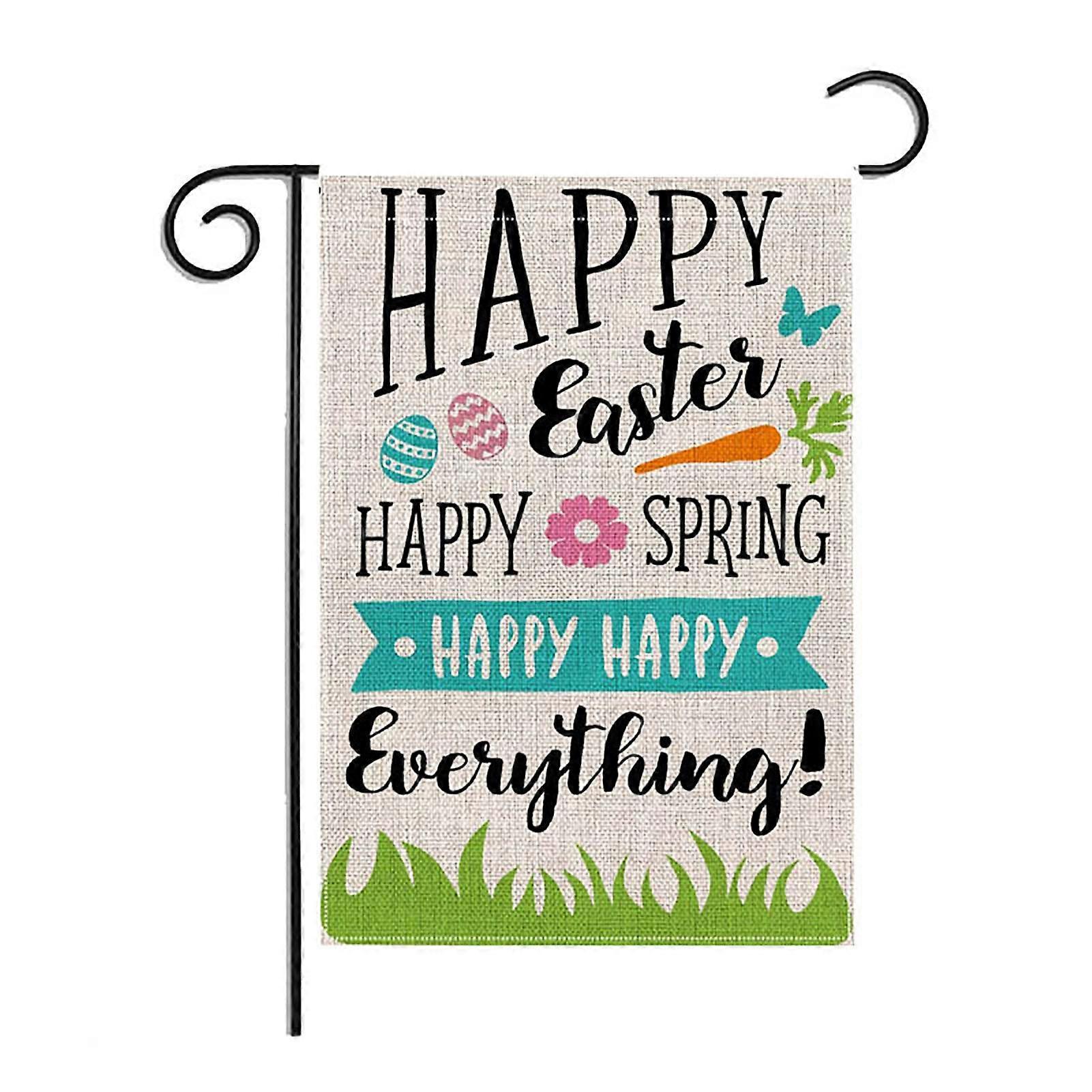 Rabbit Flag Spring Vivid Celebrate Floral Pattern Rabbit Flag for Garden Qinhai