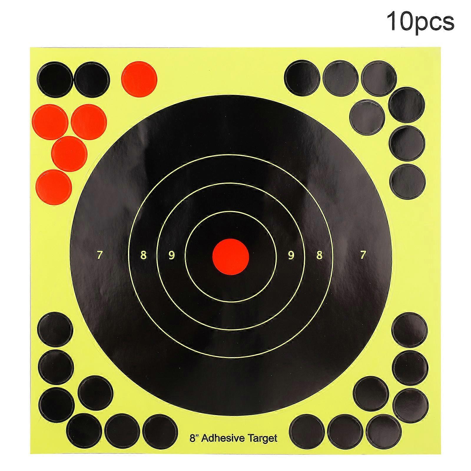 10pcs Klebstoff-Reaktivitäts-Schieß-Ziel-Ziel-Jagd-Trainings-Zielaufkleber für Waffe / Gewehr / Pistolenbinder