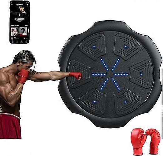 Music Boxing Machine, Boxing Machine Wall Mounted Music Smart Music Boxing Machine Boxing Training Machine Boxing Machine Set with Red Gloves
