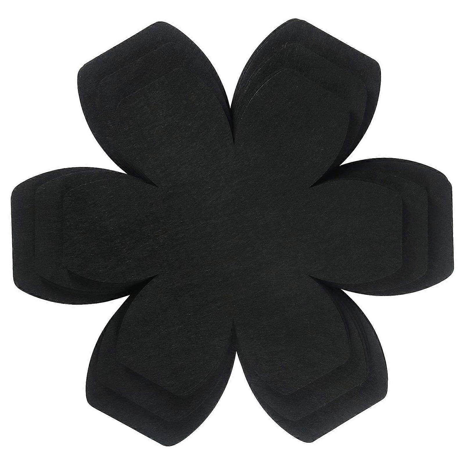 12Pcs/Set Pot Protectors Washable Stackable Scratch-proof Hexagon Flower Shape Pan Pads for Kitchen