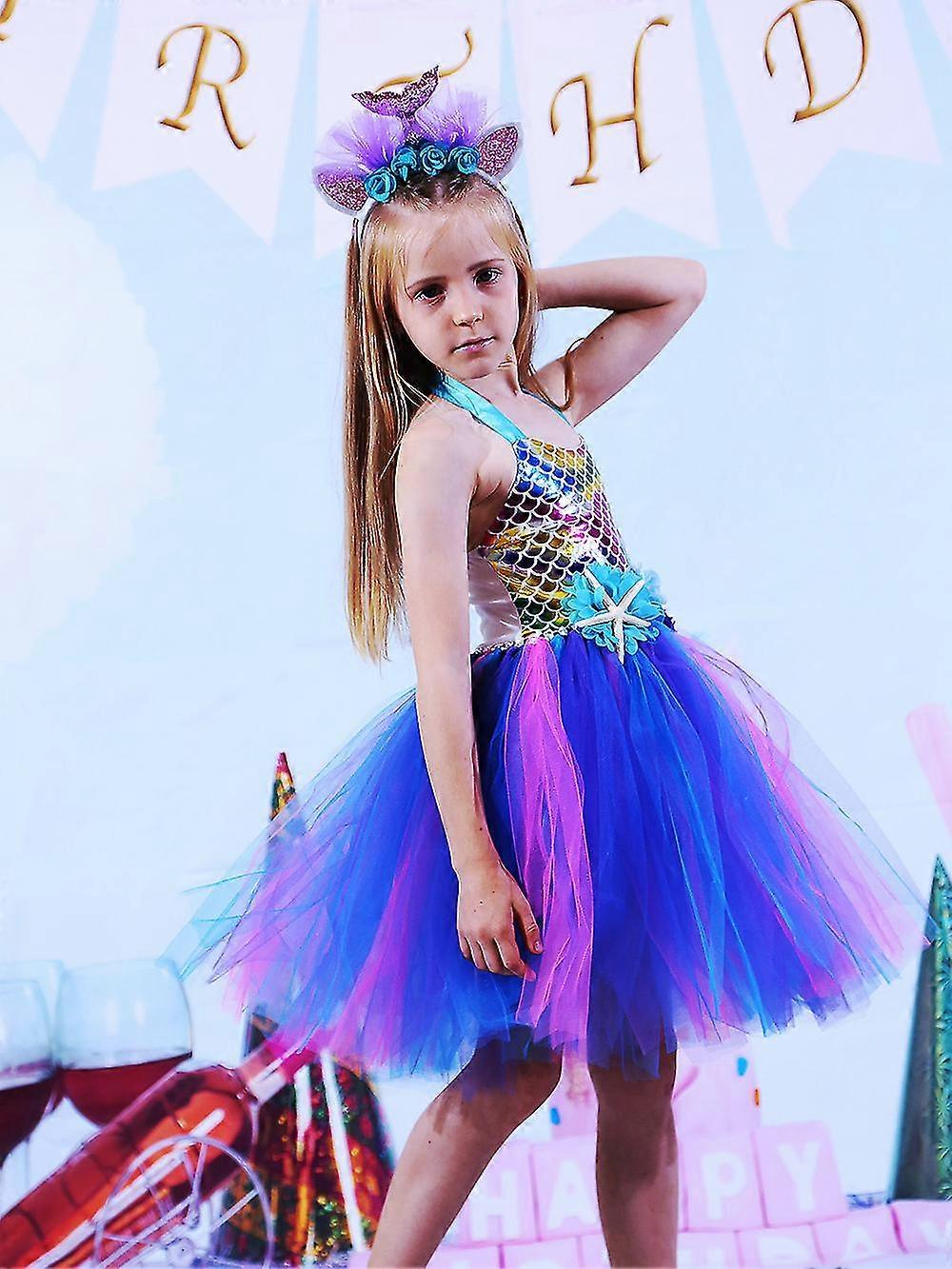 Summer Party Dresses Girls Mermaid Dresses Cospaly Festival Performance Princess Dresses