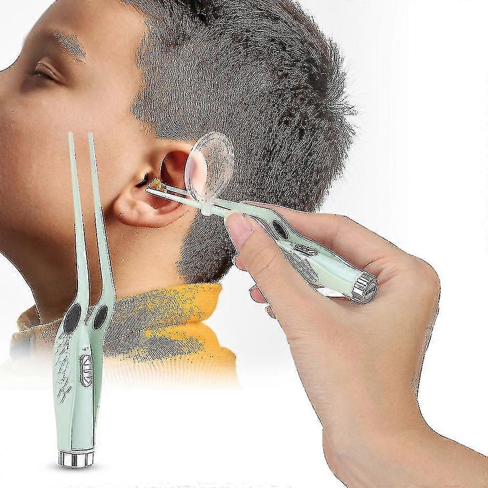 Led Luminous Tweezers Ear Clip Cleaner Kit
