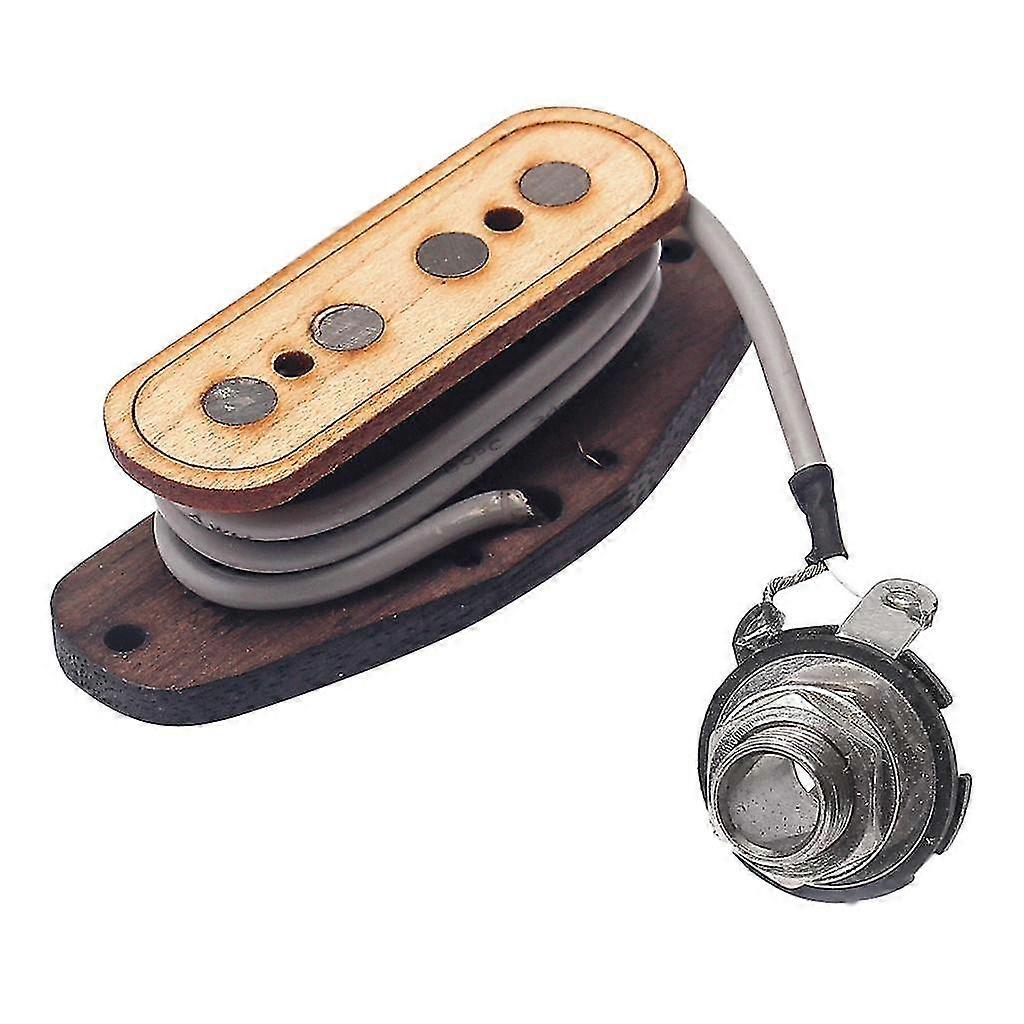 High qualityA1 4 String Cigar Box Guitar Pickup 6.35mm Input Maple Wood Guitar Pickup