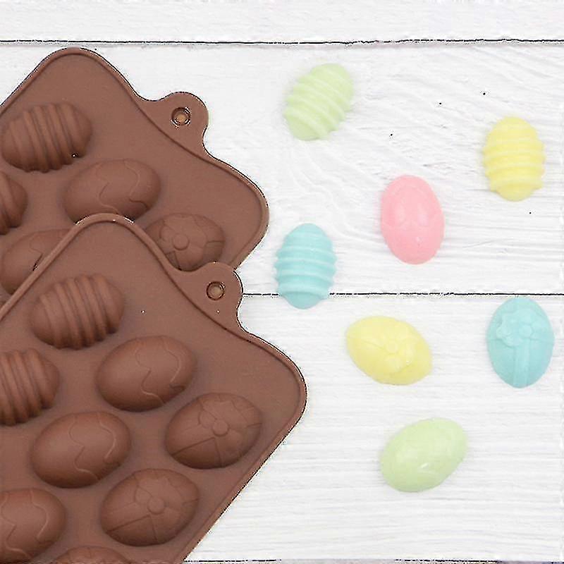 15 Holes Easter Egg Chocolate Mold Silicone Easter Party Soft Candy Cake Decor New Bakeware