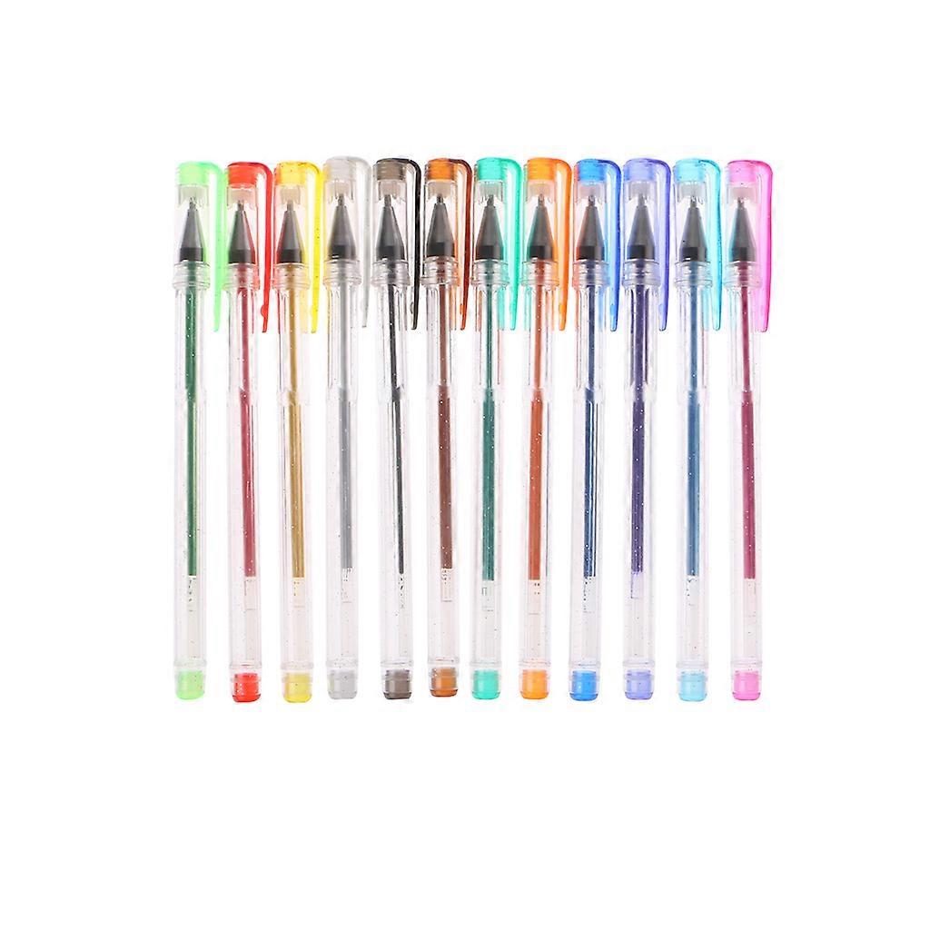 0.5mm Luminous Flash Colour Party Neon Clip Gel Ink Pen Writing Ballpoint Office