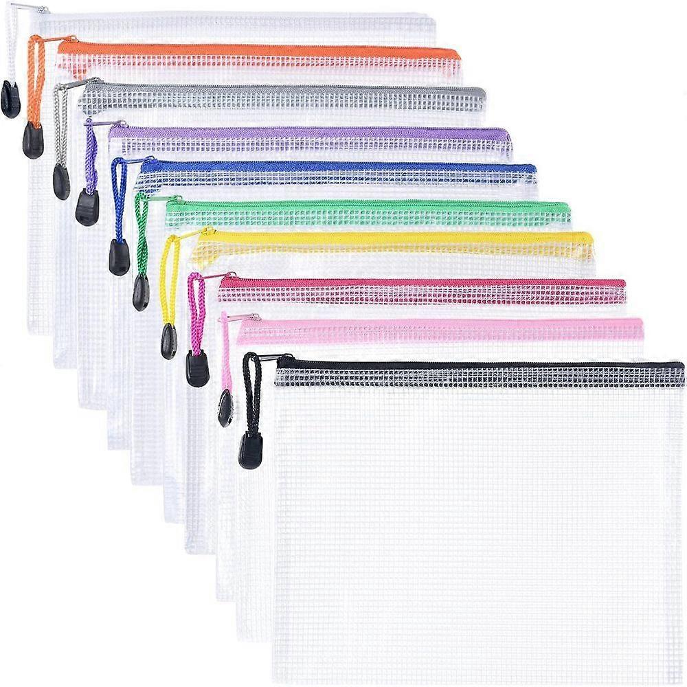 12pcs grid document bag 63480-A5 [12 pieces/package]