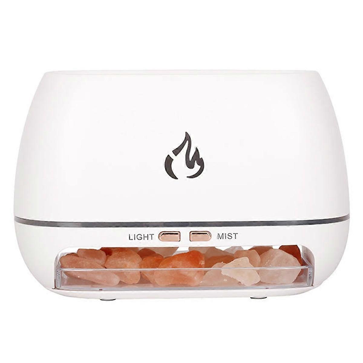 Salt Stone Aroma Air Humidifier Flame Colored Light NightLight Aromatherapy Essential Oil Diffuser