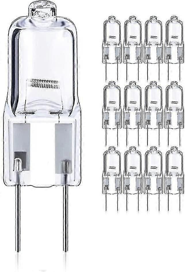 Lot de 12 halogènes 50 W Gy6.35/G6.35 à intensité variable, culot à deux broches 12 V T4 G6.35 820 lm.