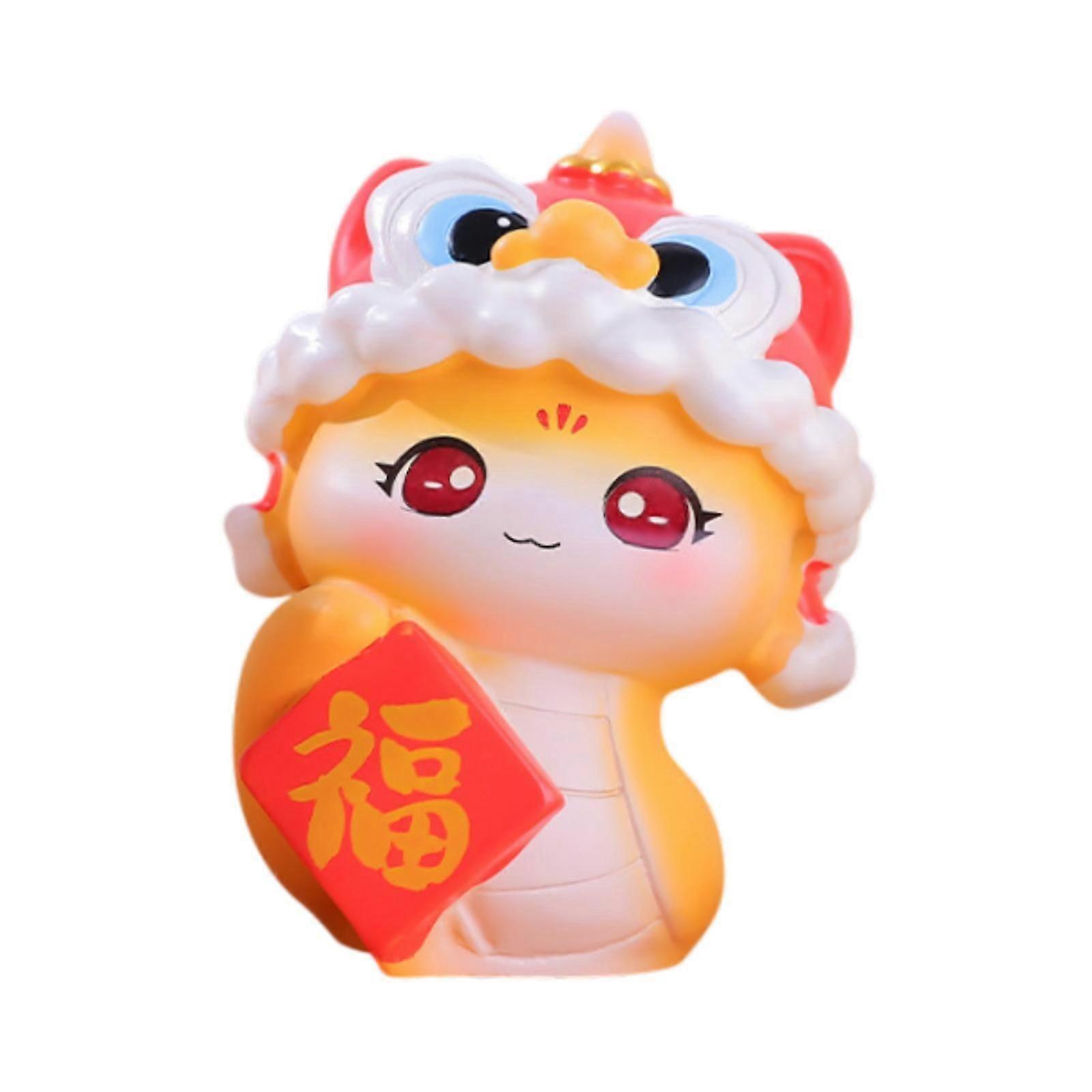 Chinese New Year Snake Figurine Desktop Ornament for Home Living Room Office Style A
