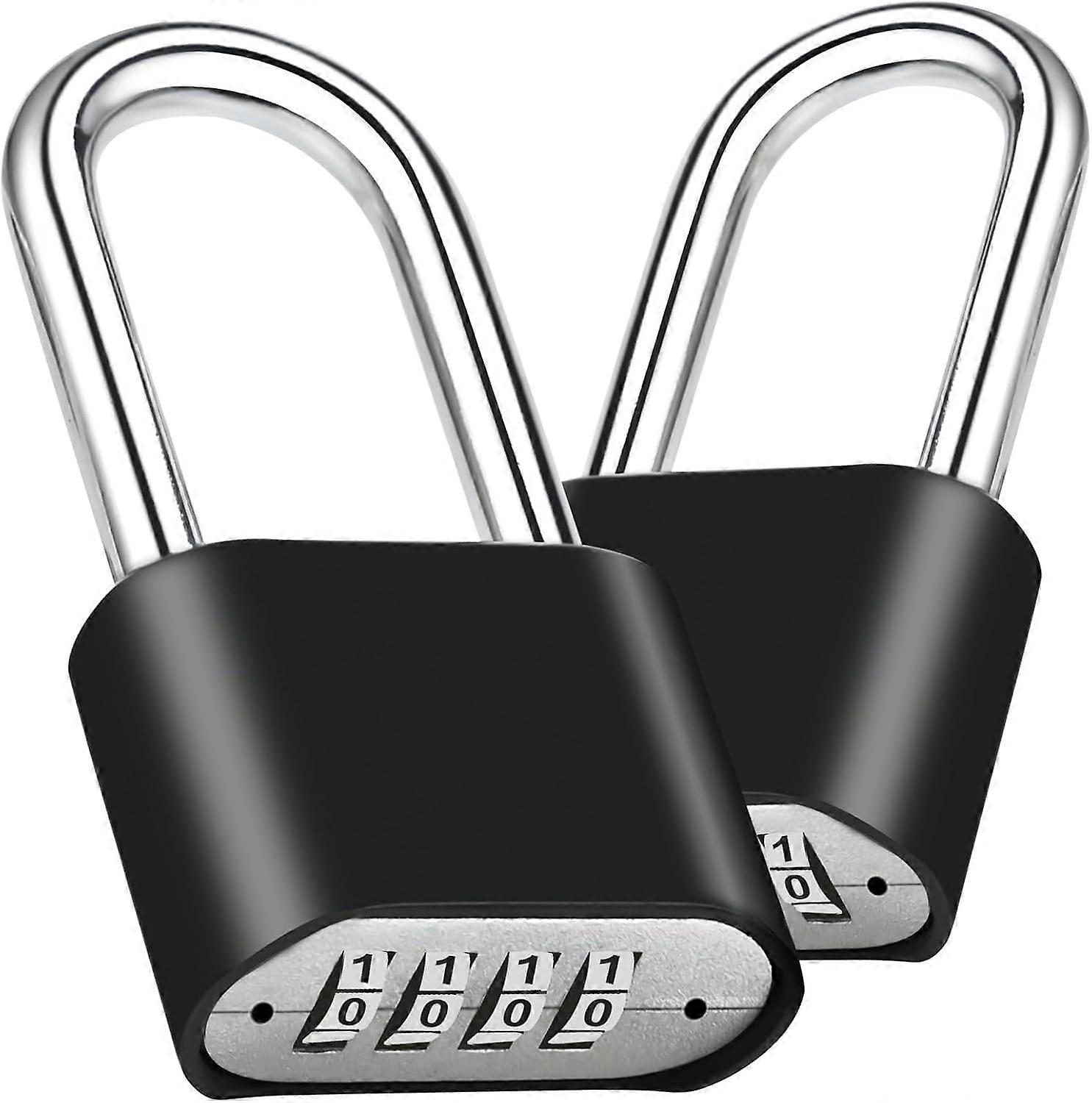 4-Digit Heavy Duty Combination Lock 2-Pack for Outdoor Use, Ideal for Fences, Lockers, and Sheds