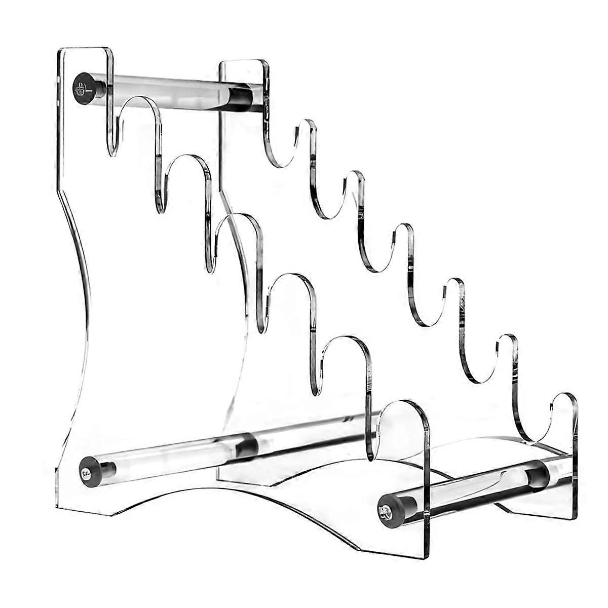 Acrylic Knife Display Stand - 6-Tier Detachable Knife Rack, Light Weight Pocket Knife Storage Rack