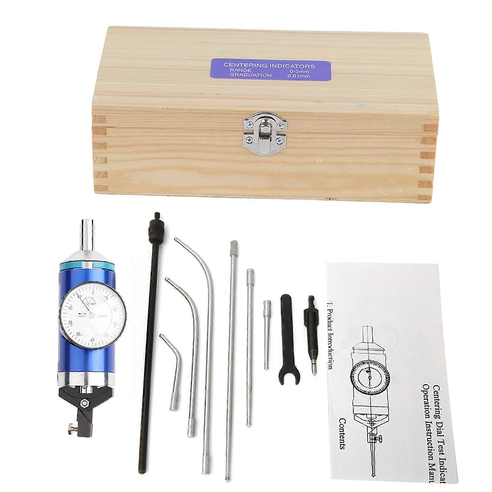 LetCart Positionering Measurement Tool Centering Lever Gauge 0-3mm Centering Indicator 0.01mm Centering Indicator Test Dial Gauge