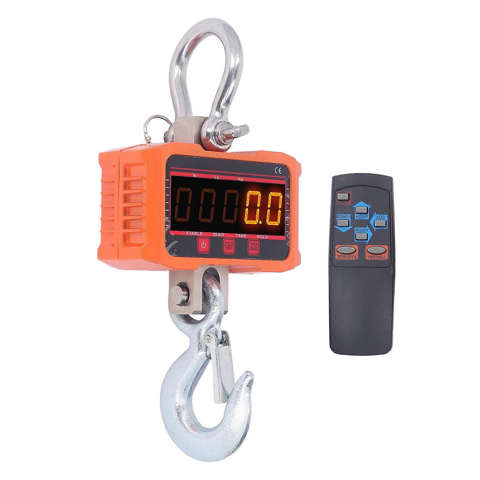 Electronic Crane Scale 1000kg LED Digital Hanging Scale with Remote