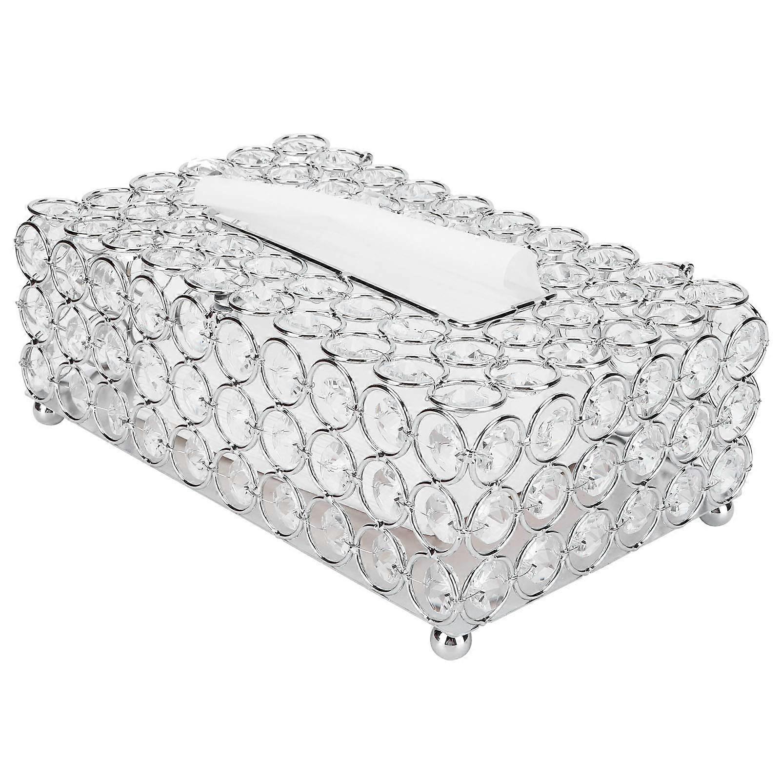 Crystal Tissue Box Lid - Rectangular Tissue Holder