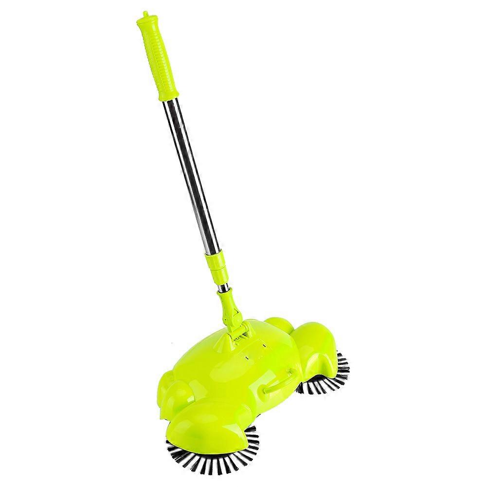 Practical Hand Push Sweeping Machine Household Broom Sweeper Cleaner Without Electricity(Green)
