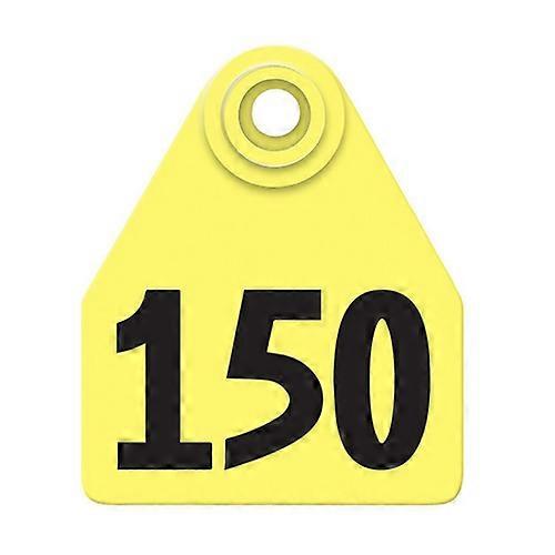 Allflex Global Medium Numbered Tags 126-150 Yellow, 1 Count