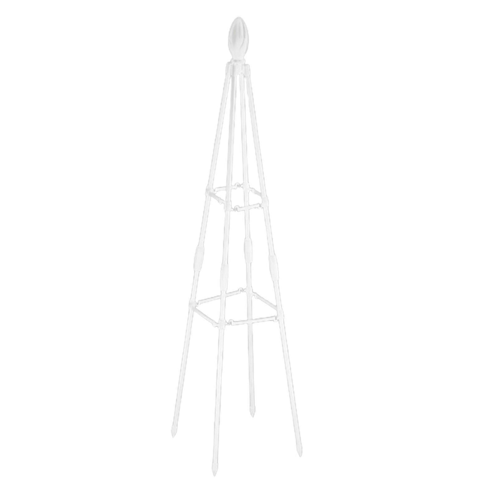 Adjustable Length Plant Support Stakes Freestanding Garden Climbing Vine Flower Frame Household Bonsais Fixing Rod  80cm White