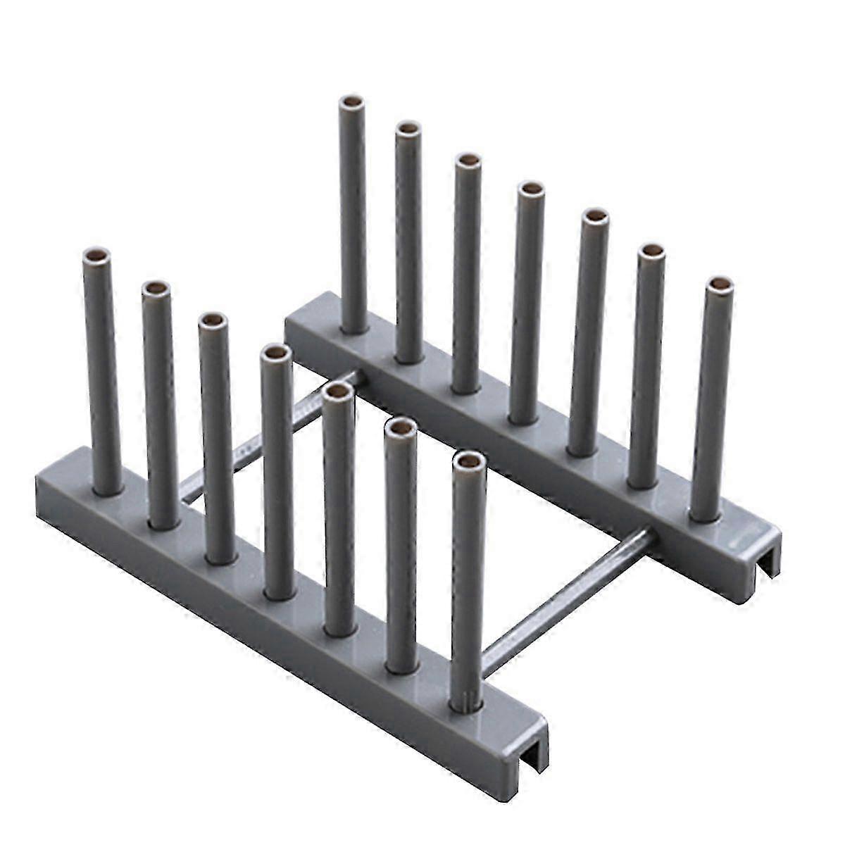 Grey Removable Dish Plate Drying Rack Draining Board Stand Holder for Kitchen Supplies