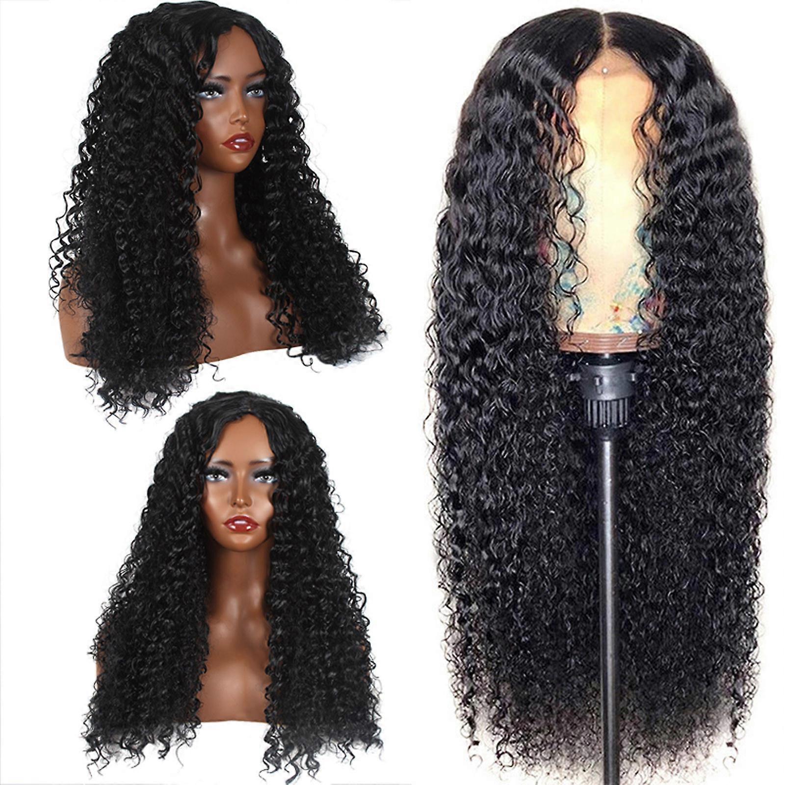 Matte High-Temperature Wire Curly Wig, Long Explosion Curls, Chemical Fiber, Split Design
