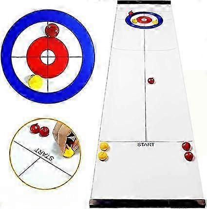 1 sæt Desktop Curling Boldspil Foldbart Mini Curling Bord Forældre-barn spil