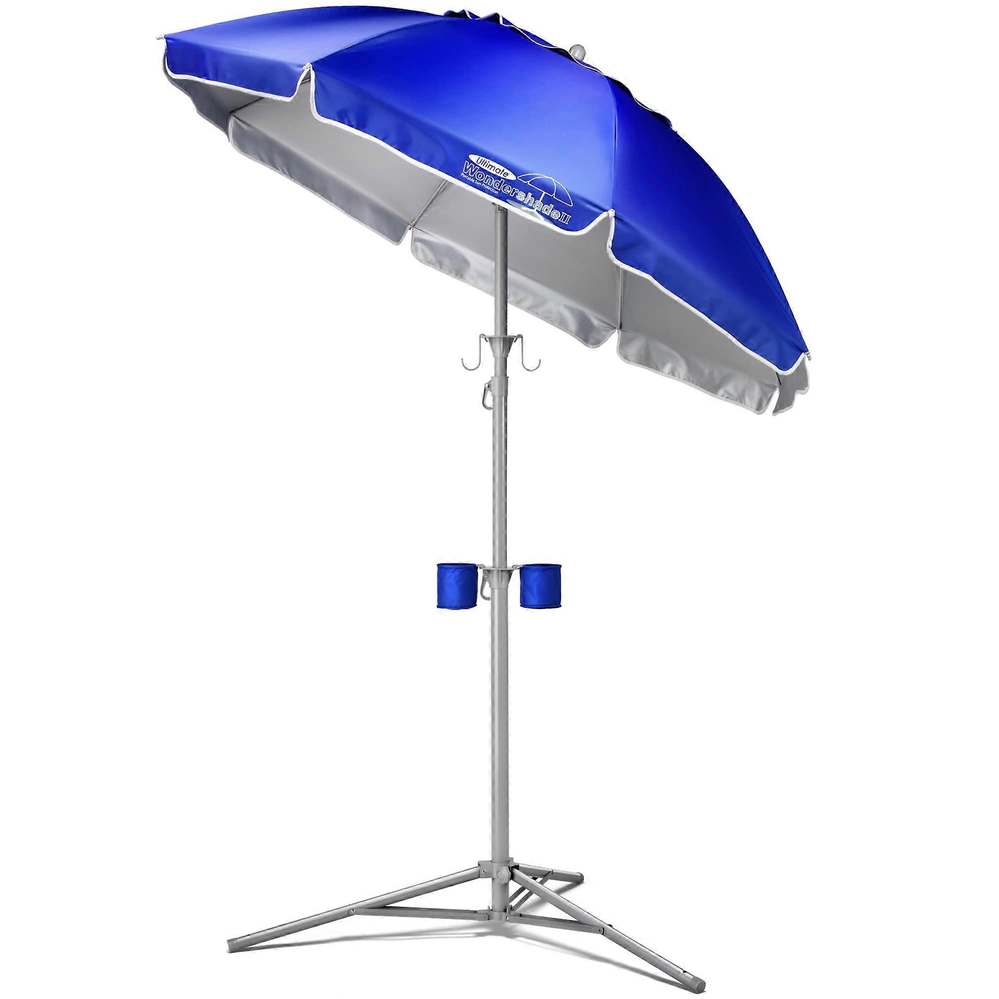 Wonders for tant light and adjustable sun protection ultimate portable sun shade umbrella - blue