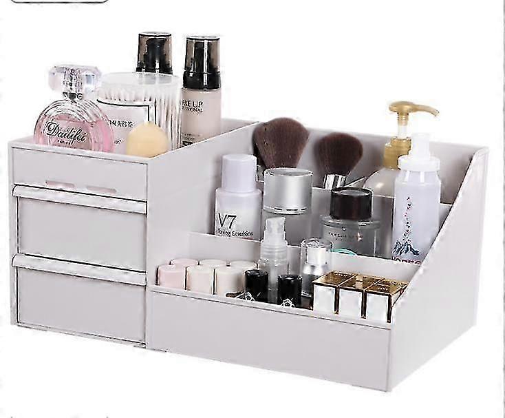 Storage Box for Cosmetic Desktops With Drawer, Storage Box * Pink