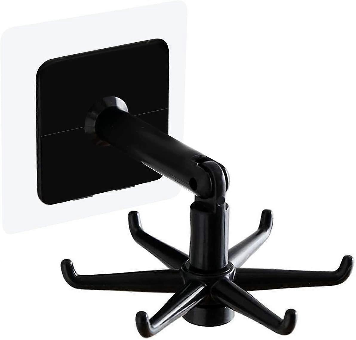 Versatile Space-Saving Rotating Folding Hook, 360 Degrees Rotatable Design for Kitchen, Bath, Office, Utility Hooks with Strong Self-Adhesive