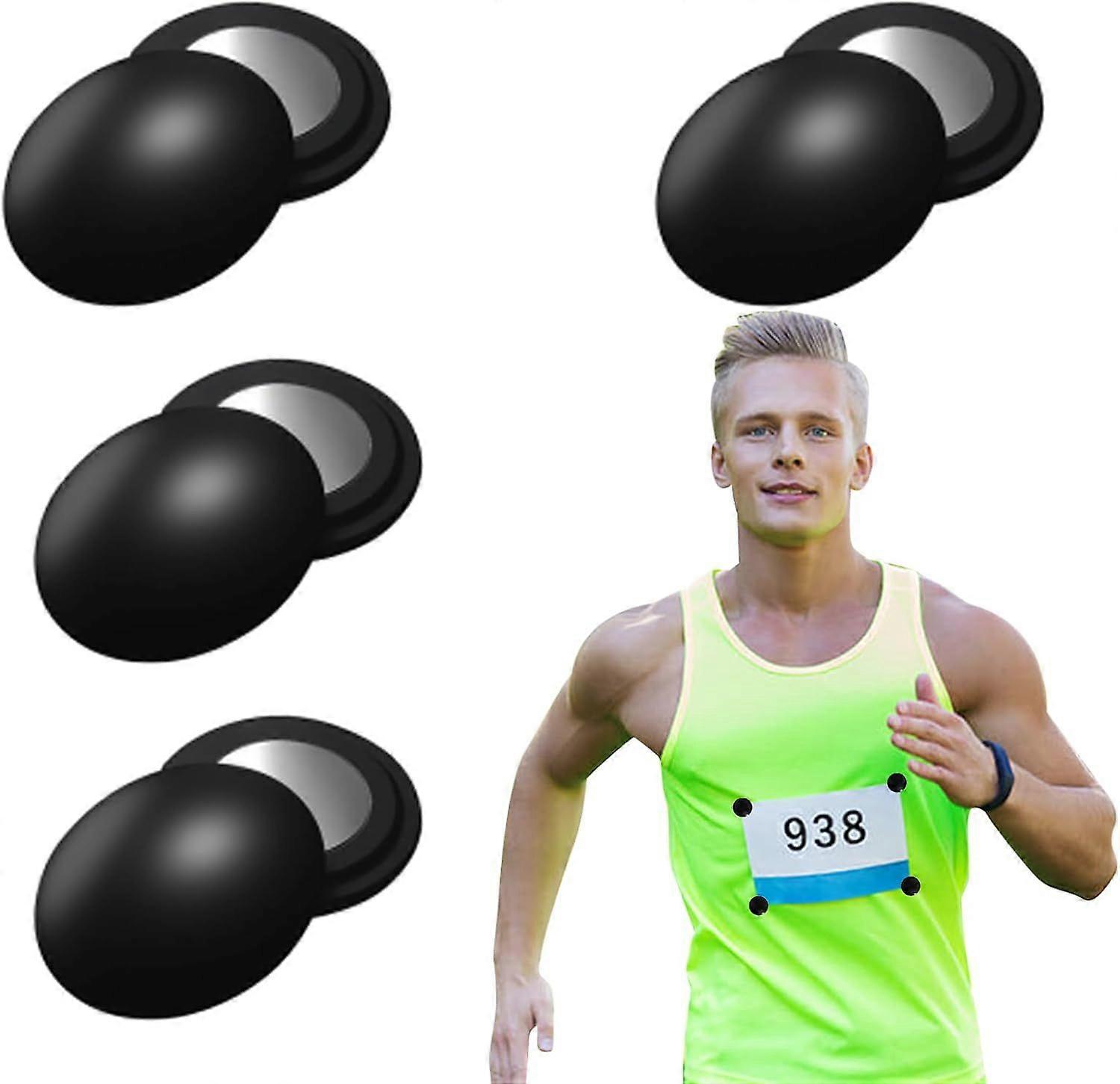 Race Number Holder, Race Number Magnets, Running Magnetic Bib Holder, Dorsal Holder Magnets, Suitable for Start Numbers or Other Small Objects, 4 Pie