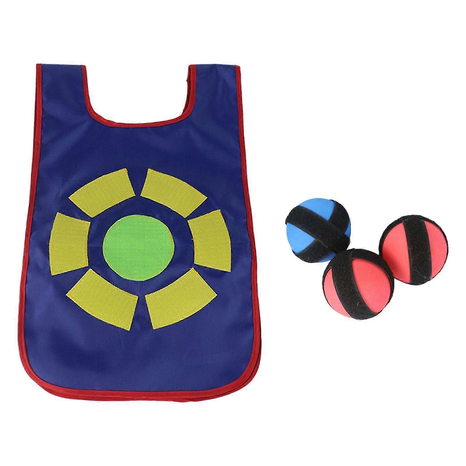 Dodgeball Game Interactive for Indoor Outside Ball Toss Game Sticky Ball Vest Blue