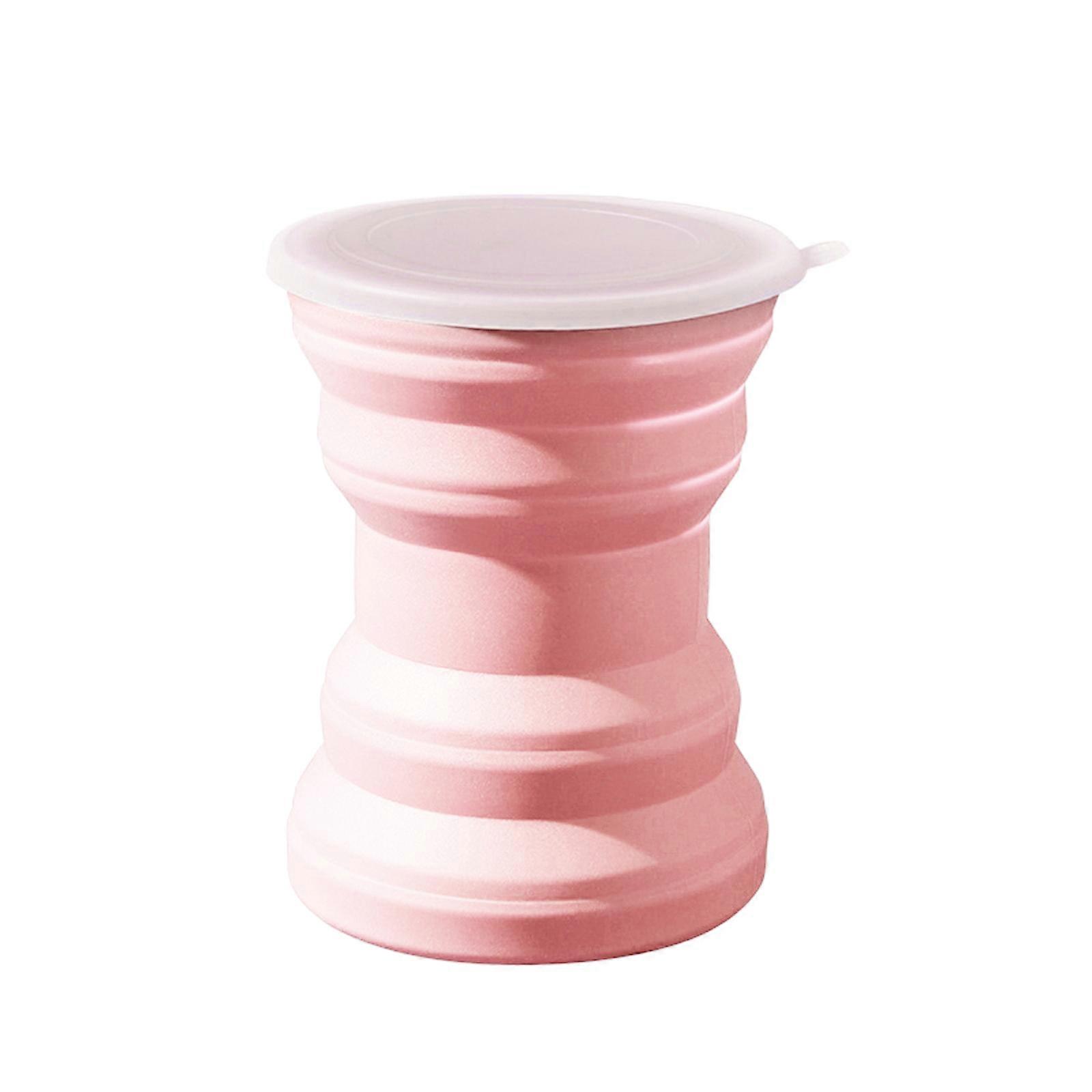 Durable Pink 320ml Silicone Folding Cup