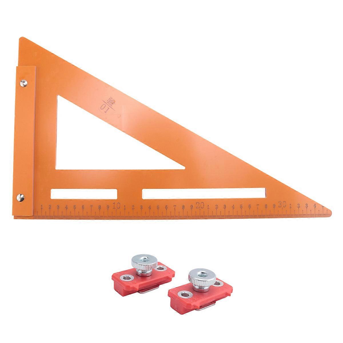 Multipurpose Triangles Ruler with Positioning Slide Universal Measuring Marking Tool for ,Layout Me