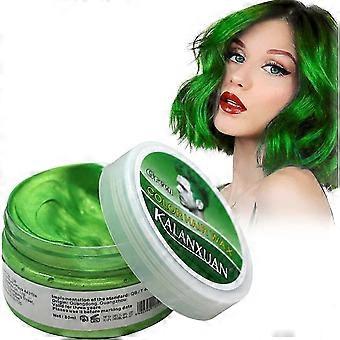 alta qualidadeCor de cera de cabelo temporária, tintura de cabelo verde, cera de cabelo verde estilo de cabelo Dye Mud, cor de spray de cabelo para homens mulheres estilo instantâneo