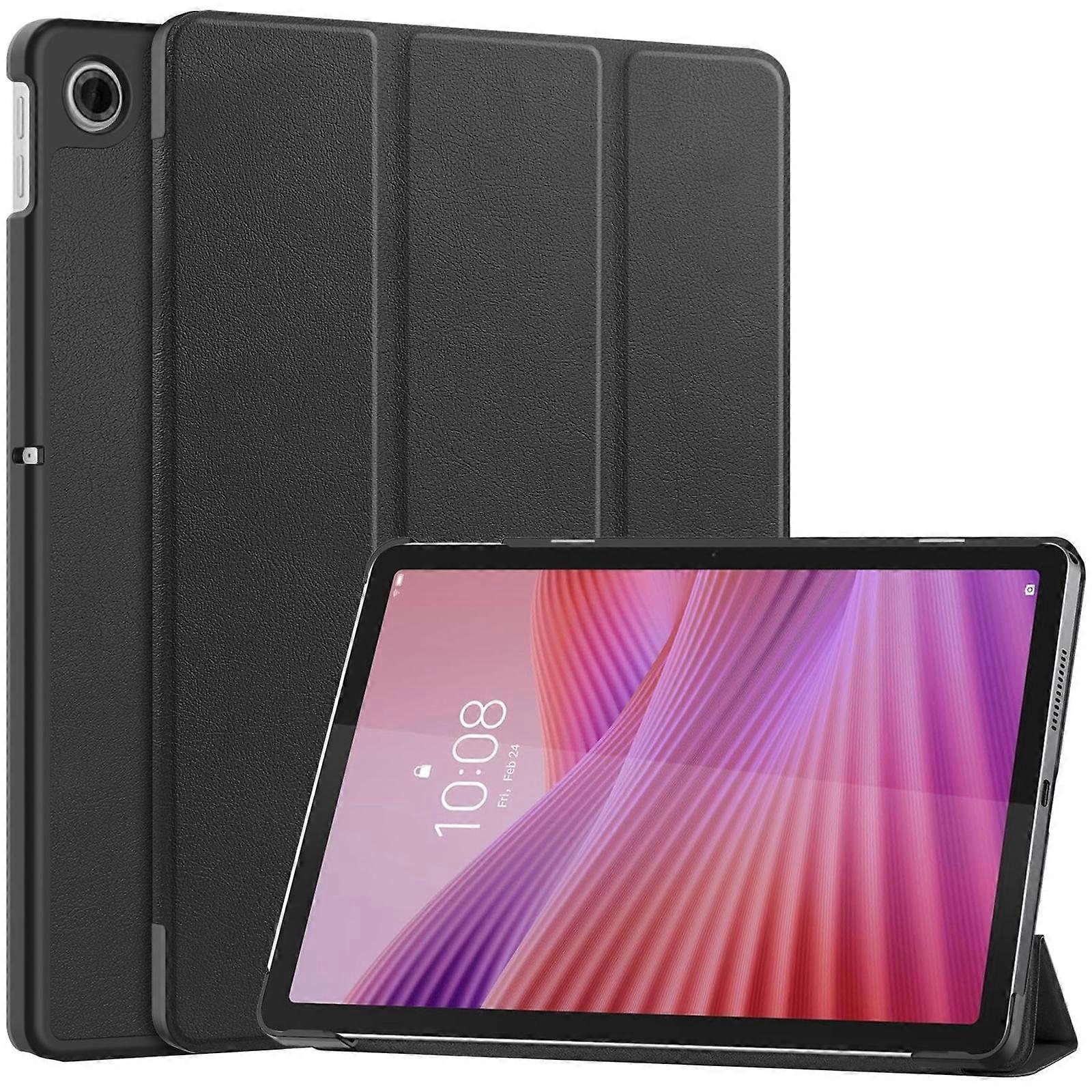 Custer Texture 3-Fold Holder Leather Smart Tablet Case