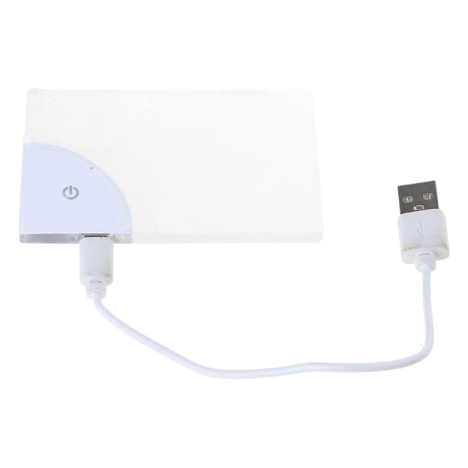 Colorful LED Business Card Light Stylish Acrylic Nameplate Lamp Pocket Sized Illuminations Tool for Networking Event