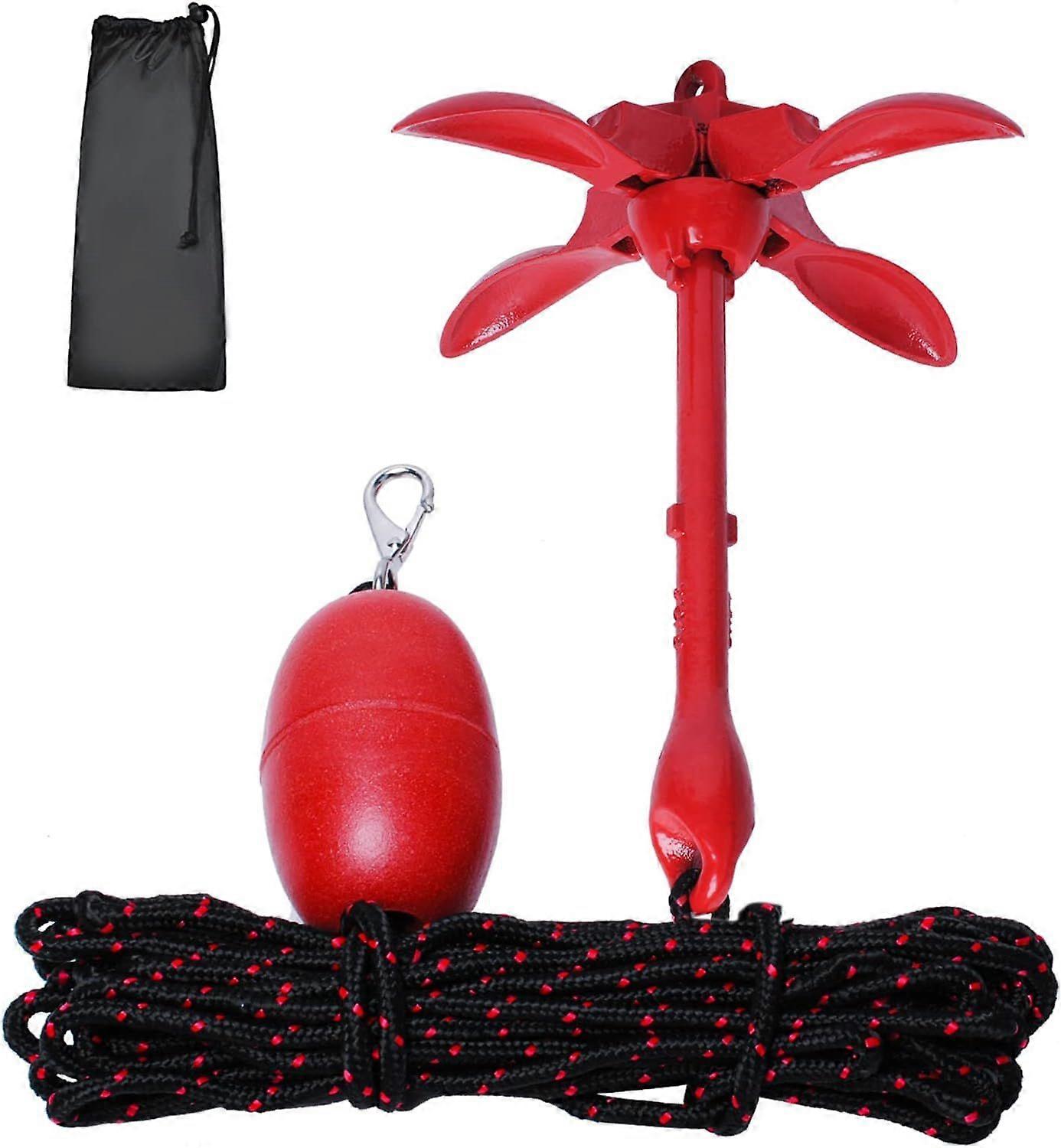 Foldable Kayak Portable Anchor Suitable for Canoe Kayak Boat Sailboat Motorboat with Tow Rope and Carry Bag