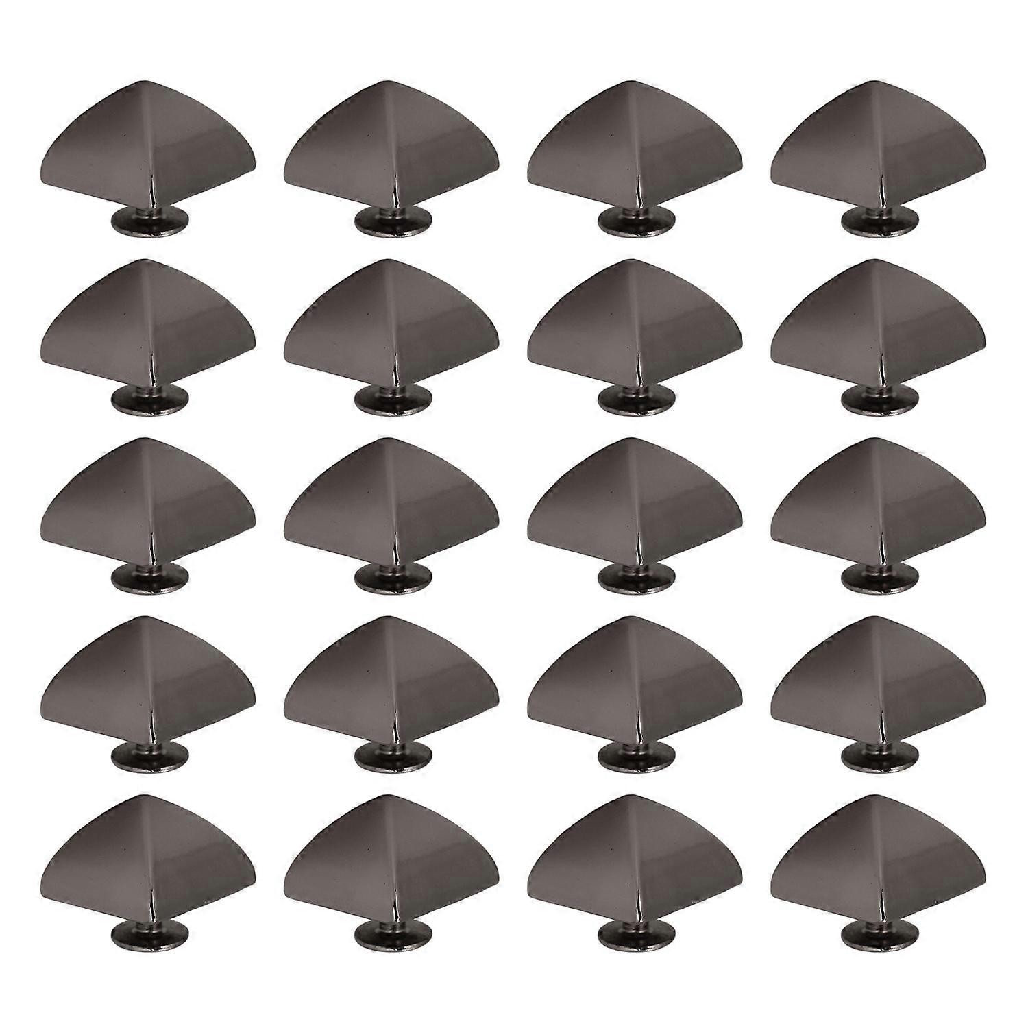 20 Sets Square Pointed Screw Rivets Set Zinc Alloy Pyramid Punk Leather Goods Bags Repair Kits for B