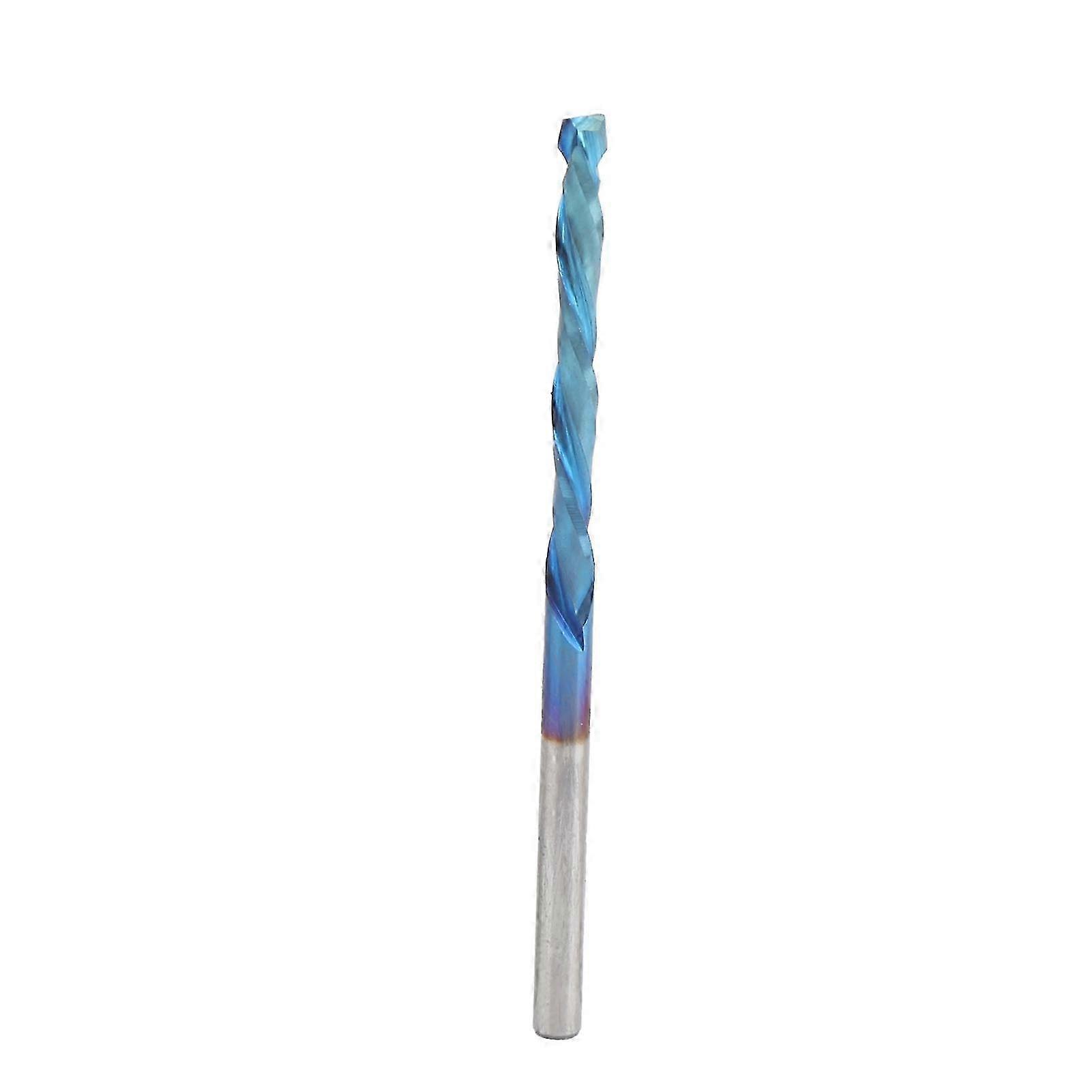 Fraise 2 Flûte Tige Droite Nano Bleu Enduit Routeur Bit CNC Fraise Terminale 3.175x28x60mm